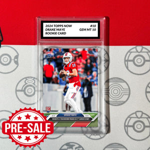 Graded 10 Drake Maye RC Rookie 2024 NFL Draft TOPPS NOW #10 Patriots 1st Start Football