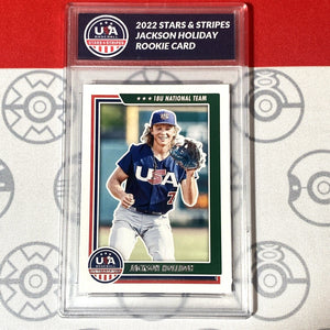 Graded 10 JACKSON HOLLIDAY 2022 Panini  USA 1st Baseball Card #1 Draft Pick Baseball