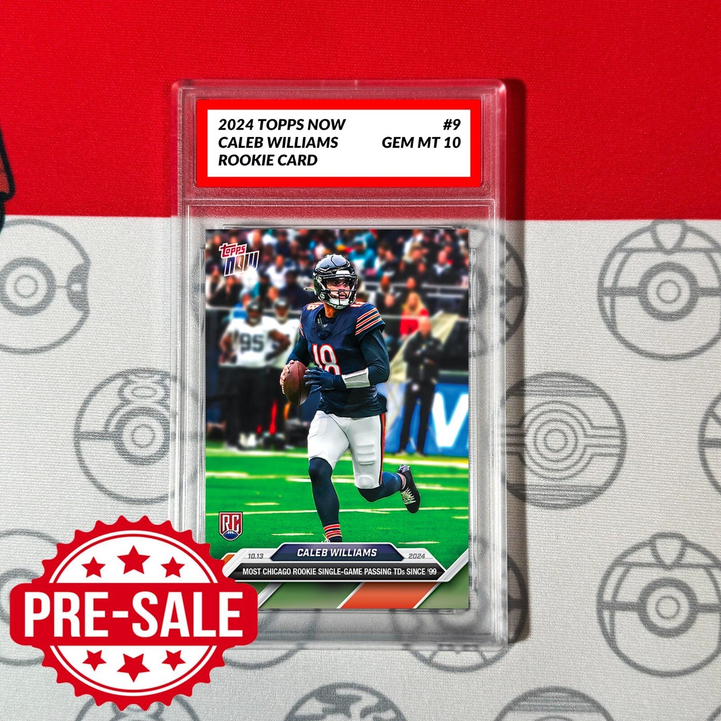 Graded 10 Caleb Williams RC Rookie Card NFL Bears 2024 Topps Now #9 Football