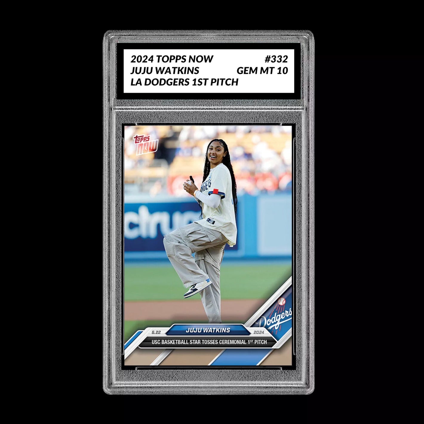 Graded 10 JuJu Watkins #332 2024 Topps Now RC USC Basketball Star Dodgers Baseball,Basketball
