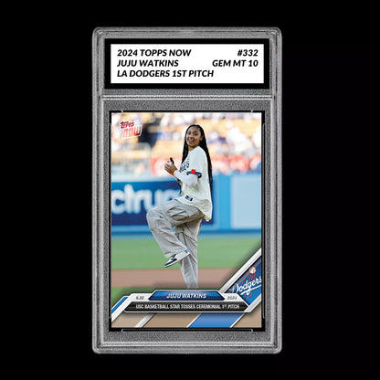 Graded 10 JuJu Watkins #332 2024 Topps Now RC USC Basketball Star Dodgers Baseball,Basketball