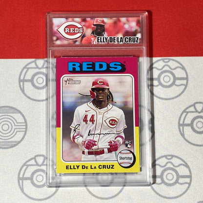 Graded 10 Elly De La Cruz Rookie Card 2024 MLB TOPPS HERITAGE 473 Reds RC Baseball