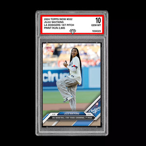 Graded 10 JuJu Watkins #332 2024 Topps Now RC USC Basketball Star Dodgers Baseball,Basketball