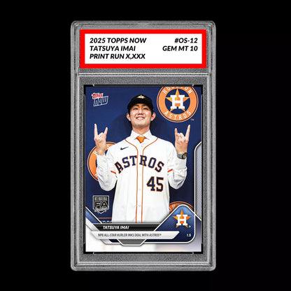 Graded 10 Tatsuya Imai 2025 MLB Topps NOW #OS-12 Houston Astros Card RC Rookie Baseball