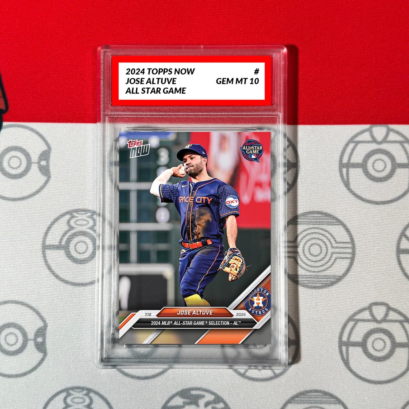 Graded 10 2024 Topps Now JOSE ALTUVE All Star HOUSTON ASTROS Baseball