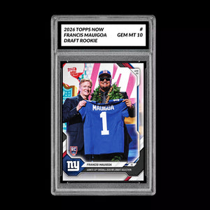 Graded 10 Francis Mauigoa 2026 TOPPS NOW RC Rookie Card Giants Football