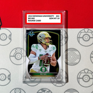 Bo Nix Graded 10 2022 Bowman University Chrome #61 RC Card Denver Broncos QB Football
