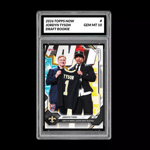Graded 10 Jordyn Tyson 2026 TOPPS NOW RC Rookie Card Saints Football