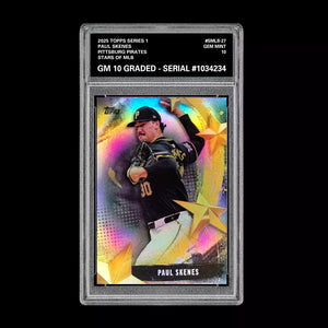 Graded 10 Paul Skenes 2025 Topps Series 1 Stars of MLB Insert Pirates #SMLB-27 Baseball