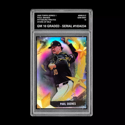 Graded 10 Paul Skenes 2025 Topps Series 1 Stars of MLB Insert Pirates #SMLB-27 Baseball