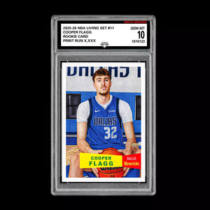 Graded 10 Cooper Flagg RC Rookie Card 2025-26 Topps Now Living Set Dallas  Basketball