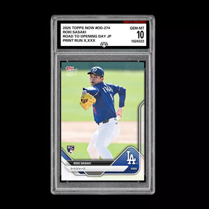 Graded 10 Roki Sasaki RC Japan 2025 Topps Now Road to Opening Day OD-274  Baseball