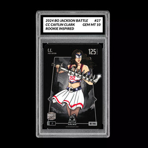 Caitlin Clark CC Graded 10 Rookie Steel Base #27 2024 Bo Jackson Battle Arena RC Basketball