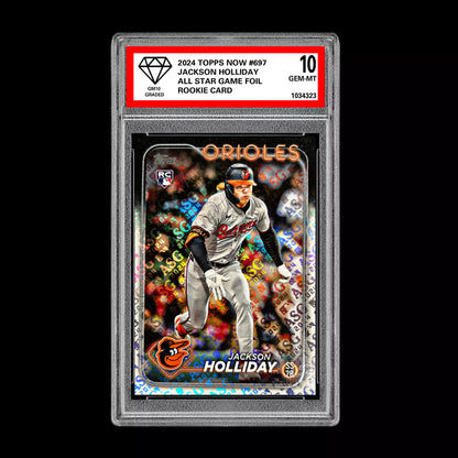 Graded 10 Jackson Holliday 2024 Topps #697 RC Rookie Card All Star Game Foil Baseball