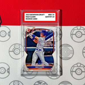 Graded 10 MAX CLARK 2023 Bowman Paper BD-76 TIGERS RC ROOKIE Baseball