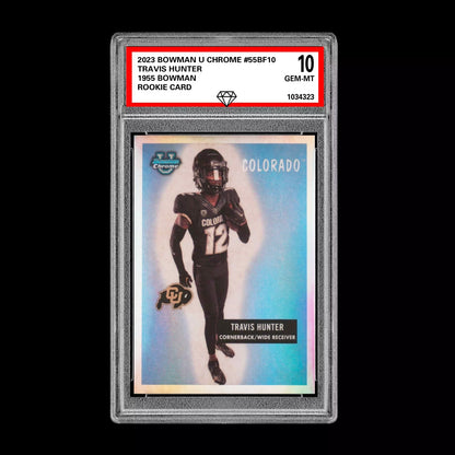 Graded 10 Travis Hunter 2023 Bowman U Chrome #55BF10 1955 RC Rookie Draft Card N/A