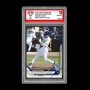 Graded 10 Chandler Simpson RC 2025 MLB Topps NOW Card 88 1st Hit & RBI  Baseball