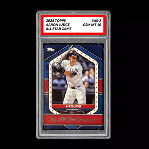 Graded 10 Aaron Judge 2025 Topps #AS-2 All Star Game SP Exclusive Redemption Baseball