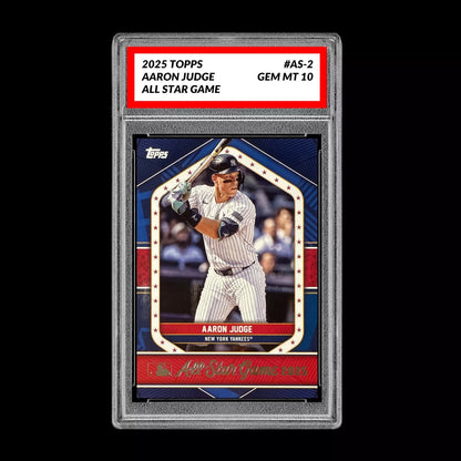 Graded 10 Aaron Judge 2025 Topps #AS-2 All Star Game SP Exclusive Redemption Baseball