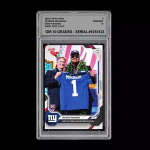 Graded 10 Francis Mauigoa 2026 TOPPS NOW RC Rookie Card Giants  Football