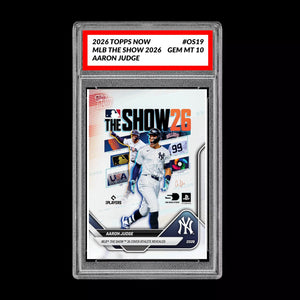 Graded 10 Aaron Judge #OS19 2026 Topps Now MLB The Show Cover Yankees  Football