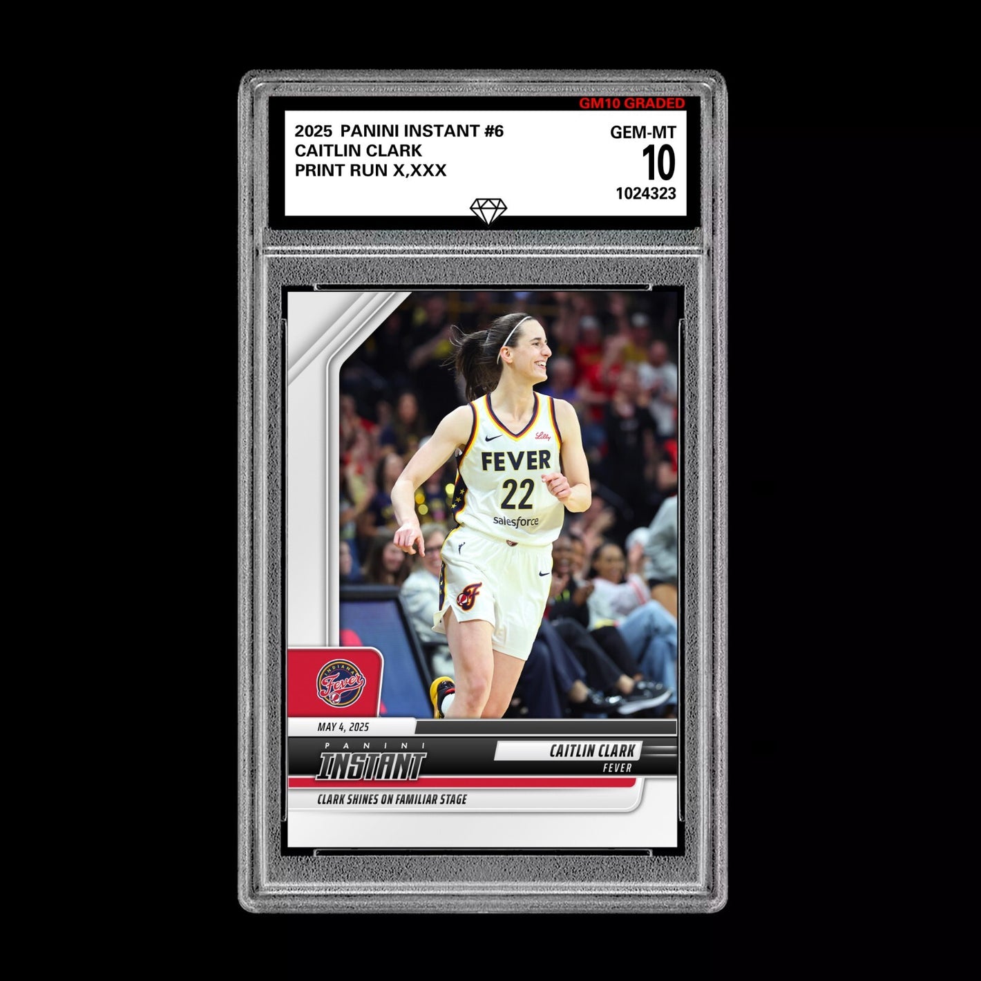 Graded 10 Caitlin Clark #6 2025-26 Panini Instant WNBA INDIANA FEVER  Basketball