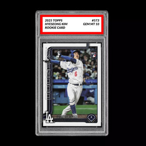 Graded 10 Hyeseong Kim Rookie Card #573 2025 Topps Series 2 Los Angeles Dodgers Baseball