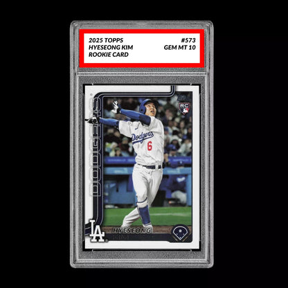 Graded 10 Hyeseong Kim Rookie Card #573 2025 Topps Series 2 Los Angeles Dodgers Baseball