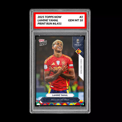 Graded 10 Lamine Yamal EUFA Nations League Soccer Card 2025 Topps NOW 2  Soccer
