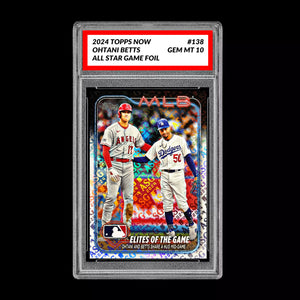 Graded 10 Shohei Ohtani Mookie Betts 2024 Topps #138 All Star Game Foil Baseball