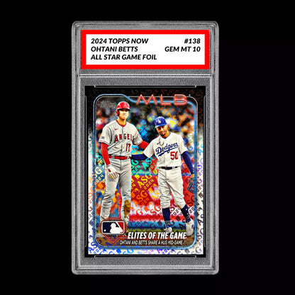 Graded 10 Shohei Ohtani Mookie Betts 2024 Topps #138 All Star Game Foil Baseball