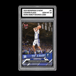 Graded 10 Cooper Flagg #1 Debut Duke RC Rookie 2024-25 Bowman U Now Card Basketball