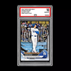 Graded 10 Shohei Ohtani NL MVP Card 2025 Topps NOW Card #OS-7 Baseball