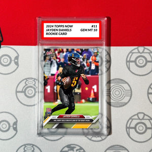 Graded 10 Jayden Daniels RC ROOKIE - 2024 TOPPS NOW Football Card #11 Commanders Baseball,Football
