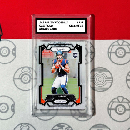 GRADED 10 CJ STROUD 2023 PANINI PRIZM ROOKIE RC CARD #339 GEM MINT TEXANS Football