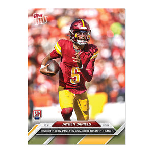 Graded 10 Jayden Daniels #6 RC ROOKIE Card - 2024 TOPPS NOW Football Washington Baseball,Football