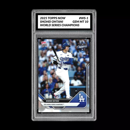 Graded 10 Shohei Ohtani #WS-1 2025 Topps Now World Series Champions Dodgers Baseball