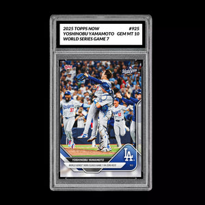 Graded 10 Yoshinobu Yamamoto  WORLD SERIES Game 7 2025 MLB Topps NOW 925  Baseball