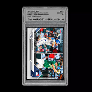 Graded 10 DRAKE BALDWIN /NICK KURTZ  ROY 2025 Topps Now #OS-2 Rookie RC Baseball