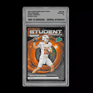 Graded 10 Arch Manning 2024 Panini Prizm Draft Picks #SO-AM RC Rookie Card Football