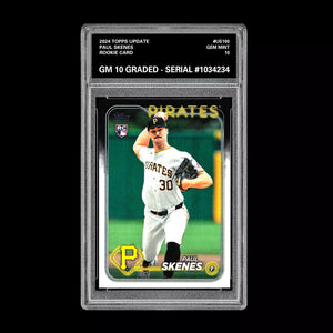 Graded 10 Paul Skenes Rookie Card 2024 MLB TOPPS UPDATE US100 Pirates RC Baseball
