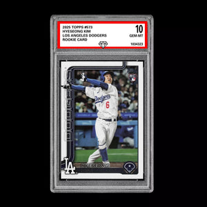 Graded 10 Hyeseong Kim Rookie Card #573 2025 Topps Series 2 Los Angeles Dodgers Baseball