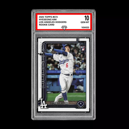 Graded 10 Hyeseong Kim Rookie Card #573 2025 Topps Series 2 Los Angeles Dodgers Baseball