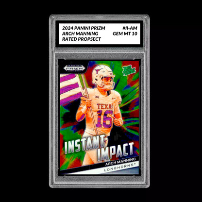 Graded 10 Arch Manning 2024 Panini Prizm Draft Picks #II-AM RC Rookie Card Football
