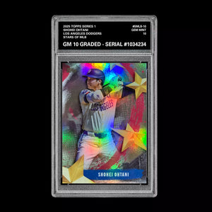 Graded 10 Shohei Ohtani 2025 Topps Series 1 Stars of MLB Insert Dodgers #SMLB-10 Baseball