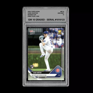 Graded 10 Cade Horton 2025 Topps Now Rookie Cup Chicago Cubs Baseball