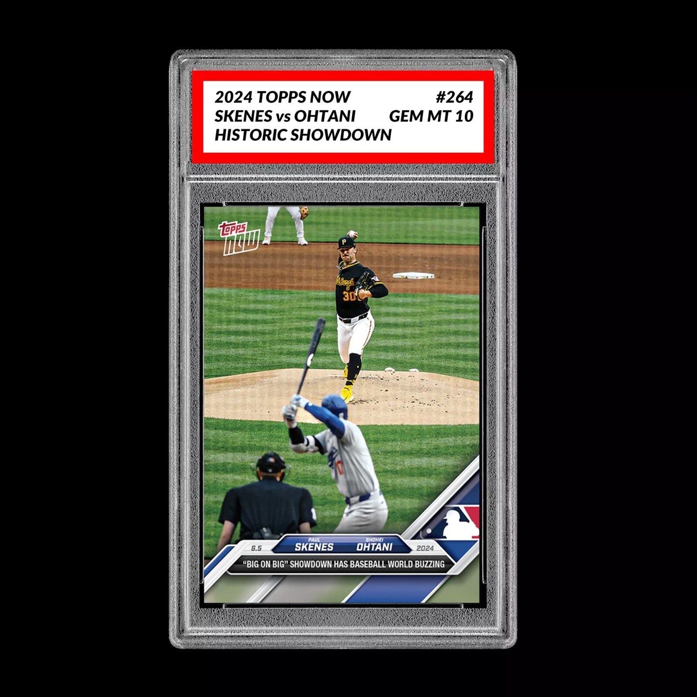 Graded 10 Paul Skenes vs Shohei Ohtani #264 2024 Topps Now RC Historic Showdown Baseball