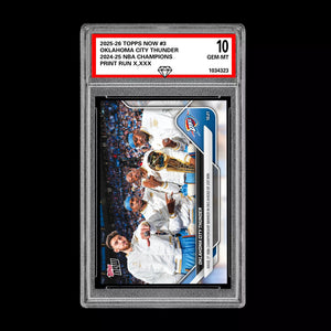 Graded 10 OKLAHOMA CITY THUNDER #2 2025-26 TOPPS NOW Basketball - Presale Basketball