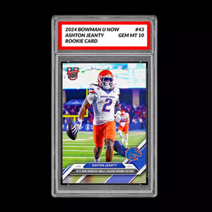 Ashton Jeanty RC 2024 Bowman U Now 1st Graded 10 NCAA Rookie Card #43 Heisman Football