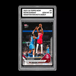 Graded 10 KEVIN DURANT #3 2025-26 TOPPS NOW Basketball ROCKETS - Presale Basketball